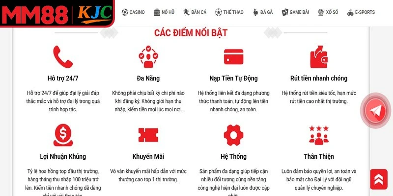Các chính sách hợp tác mà đại lý MM88 được hưởng