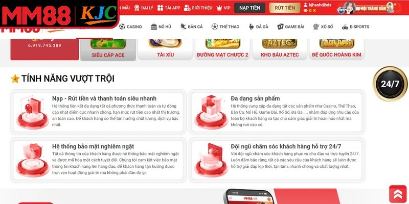 Đánh giá MM88 dựa trên các tính năng nổi bật của nền tảng